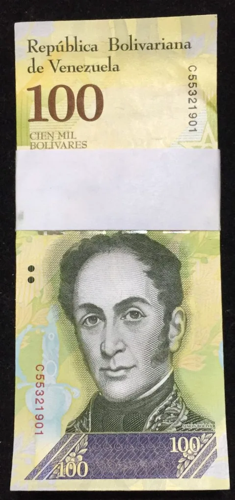 Venezuela 100 Bolivares Serial GEM UNC (100 Note) packet Lowest Price