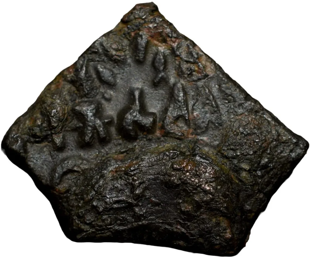Copper Coin of Satyabhadra (2nd Cen. BC) of Bhadra/Mitra Dynasty Very Rare