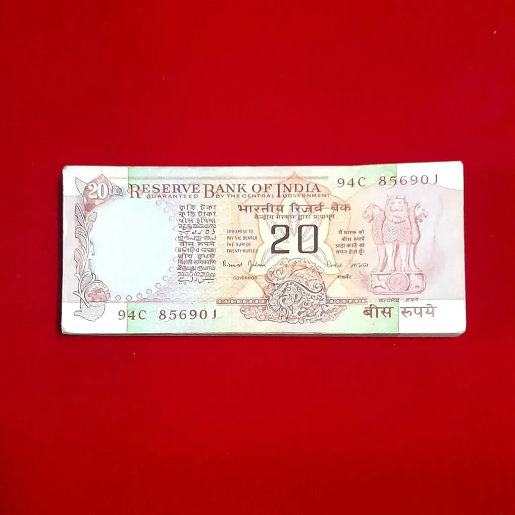 Twenty Rs Old Chakra Rare Bundle Governor Bimal Jalan C Insert 856901