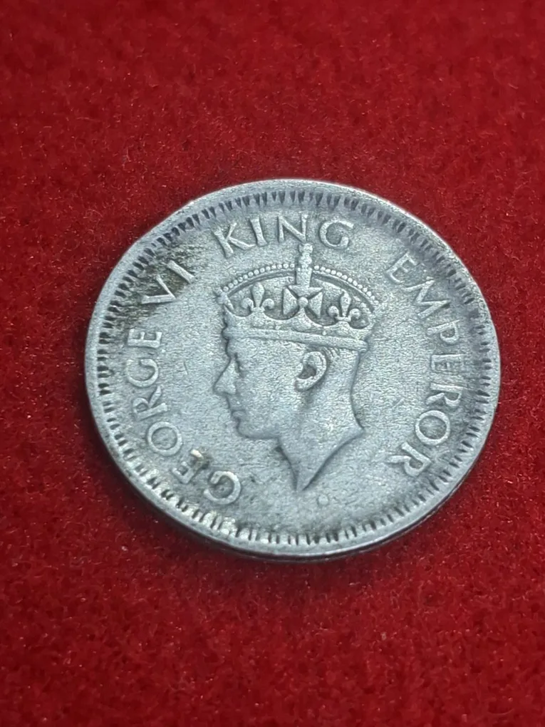 Rare 1/4 Rupee Silver Coin 1943