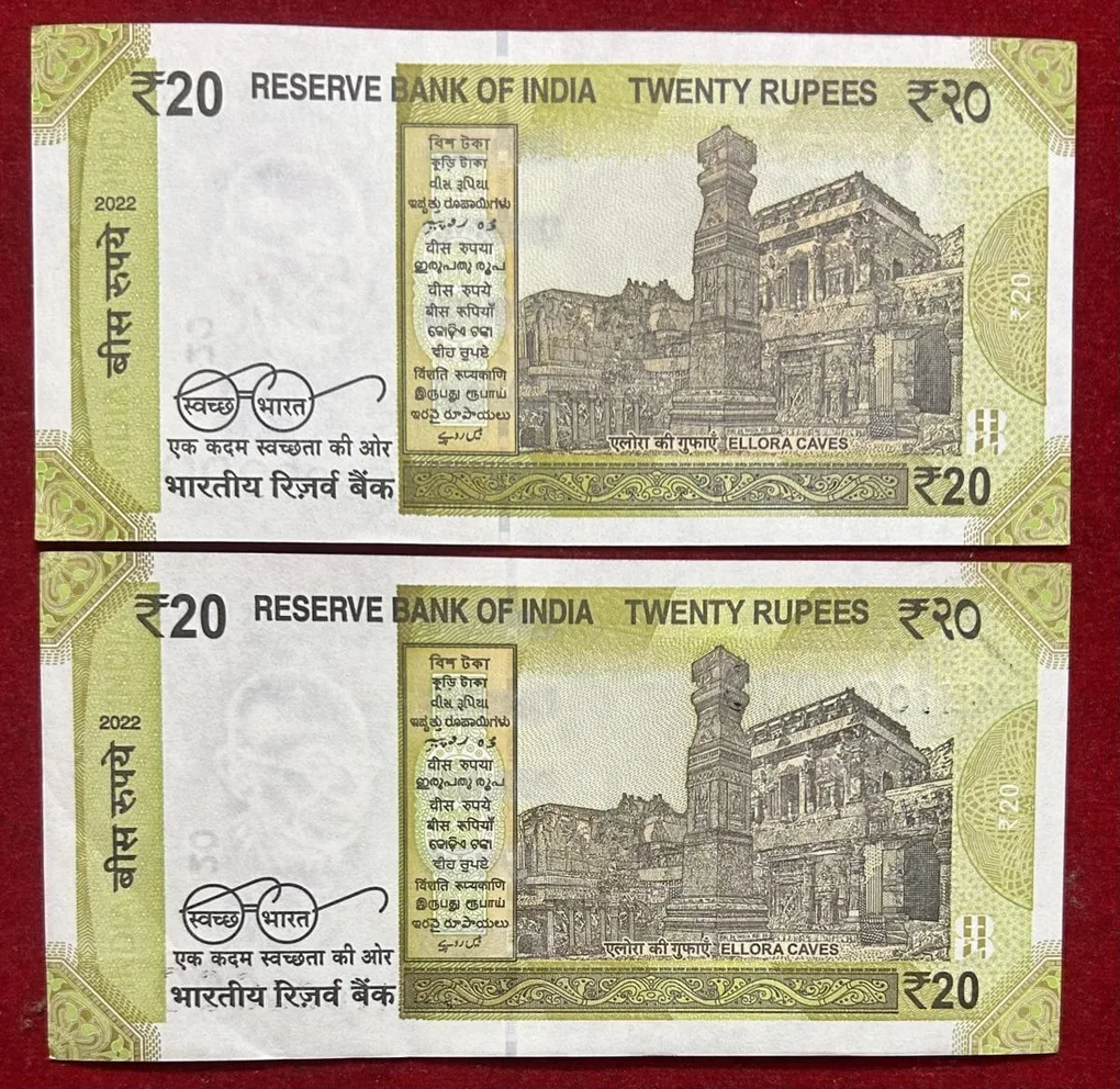 Rs 20 Fancy Number Set 999999 AND 1000000 Gem Unc Rare and Unique