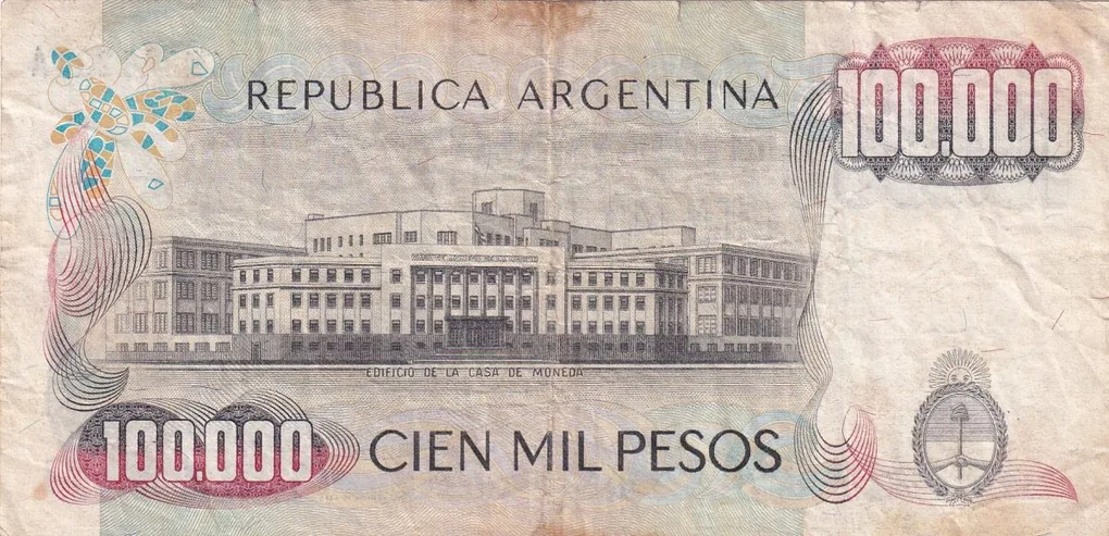 Argentina 100 000 Pesos Rare Note #B-2