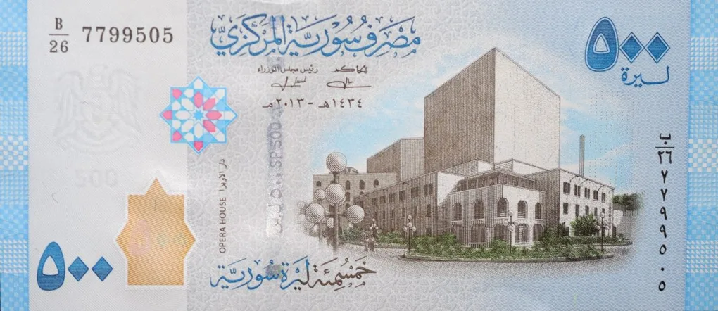 500 Pounds of Syria Country (AD 2013) with Painting of artists and musicians