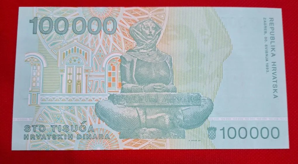 Crotia Country 100000 Dinara GEM UNC Condition