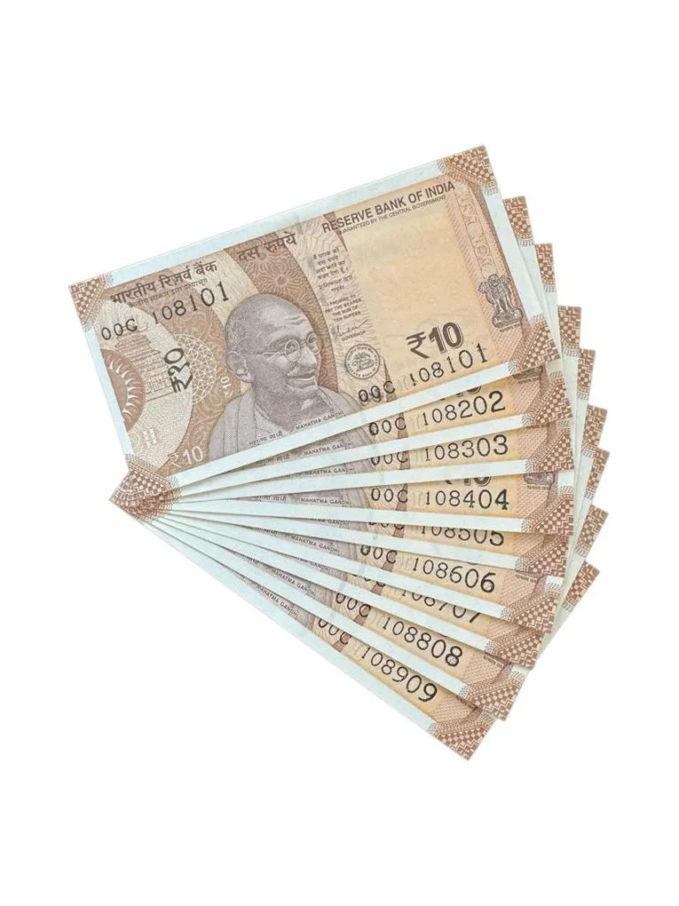 Rs 10/- India Banknote Gem Unc 108 sets Latest Issue Unique and Rare
