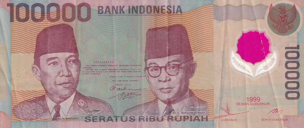Indonesia 100 000 Rupiah Rare Polymer Note #b-2