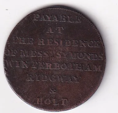 1794 United Kingdom ½ Penny Middlesex - Newgate / Symonds Rare Coin #A-227