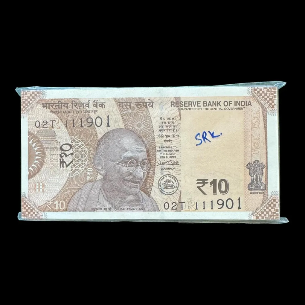 Rs 10/- India Banknote Serial Packet Sharukhkhan DOB GEM UNC Unique and Rare