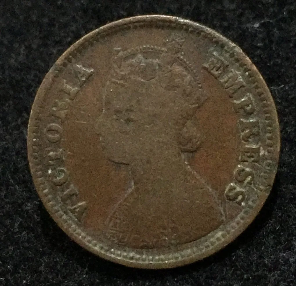 1896 India - British ½ Pice - Victoria coin Lowest Price #A-187