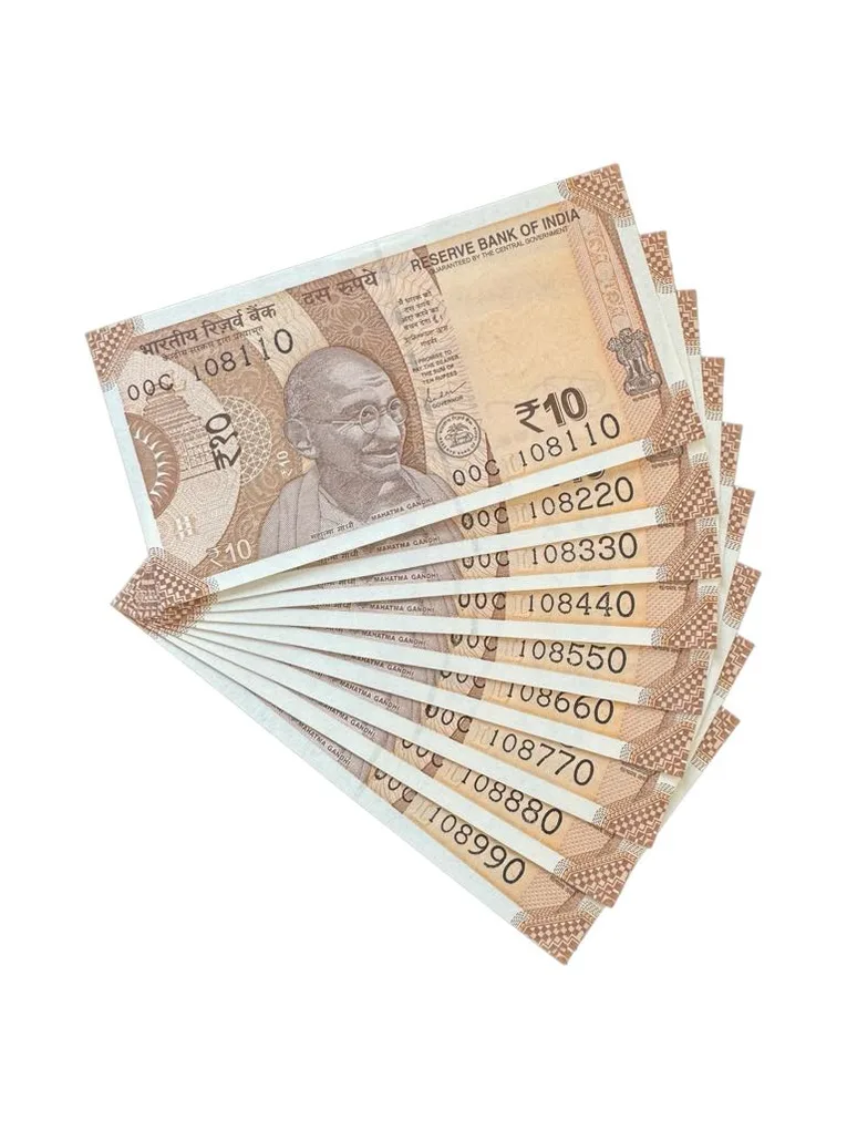 Rs 10/- India Banknote Gem Unc 108 sets Latest Issue Unique and Rare