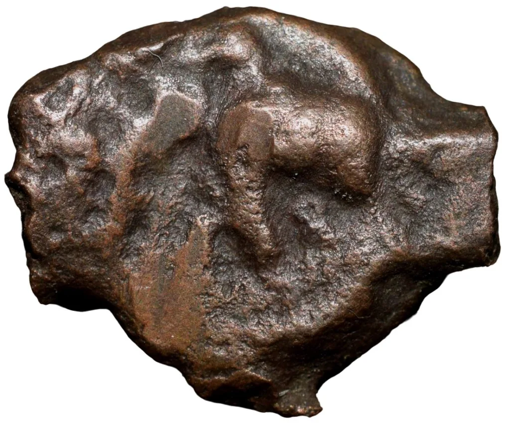 Cast Copper Kakani of Sunga Kingdom (187-75 BC) with Elephant Without Rider