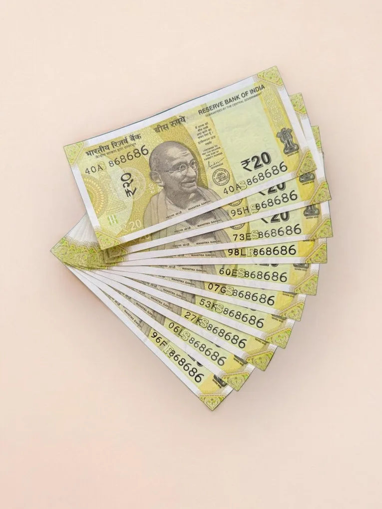 Rs 20 India Banknote Triple Number 10 Note Set Number 868686 Gem Unc Very Unique and Rare
