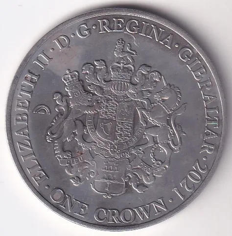 Gibraltar One Crown Copper Nickel Coin #10