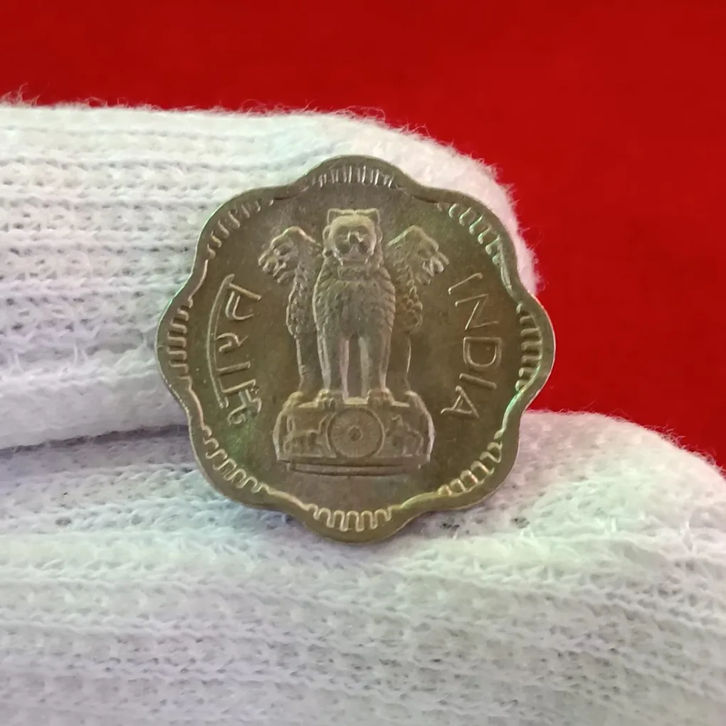 Ten Paise Copper Nickel Rare Coin 1966 Hyderabad Mint Gem Bunc Condition