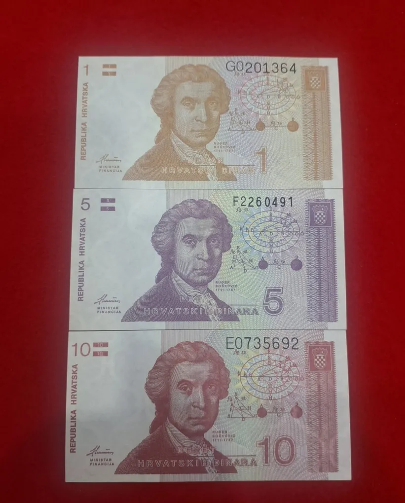 Crotia 1,5,10 Note Set GEM UNC Condition