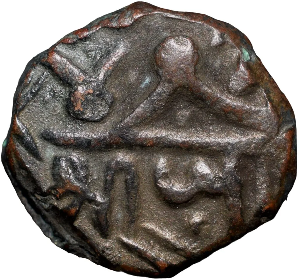 Copper Dokdo of Vibhaji(AD 1852-94) of Navanagar State KM 2 Beautiful Grade