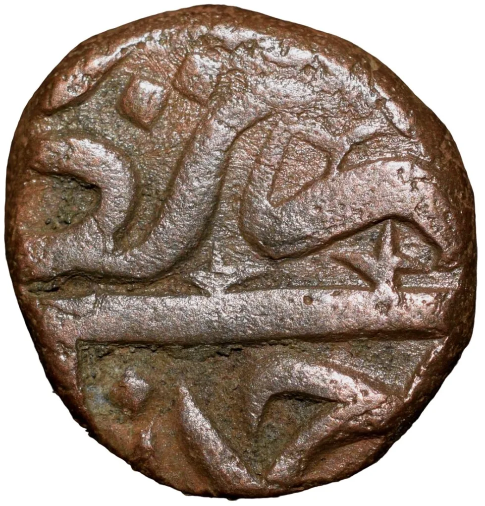 Copper 1/3 Falus of Murtada Nizam Shah II(AD1600-10) of Ahmadnagar Sultanate N33