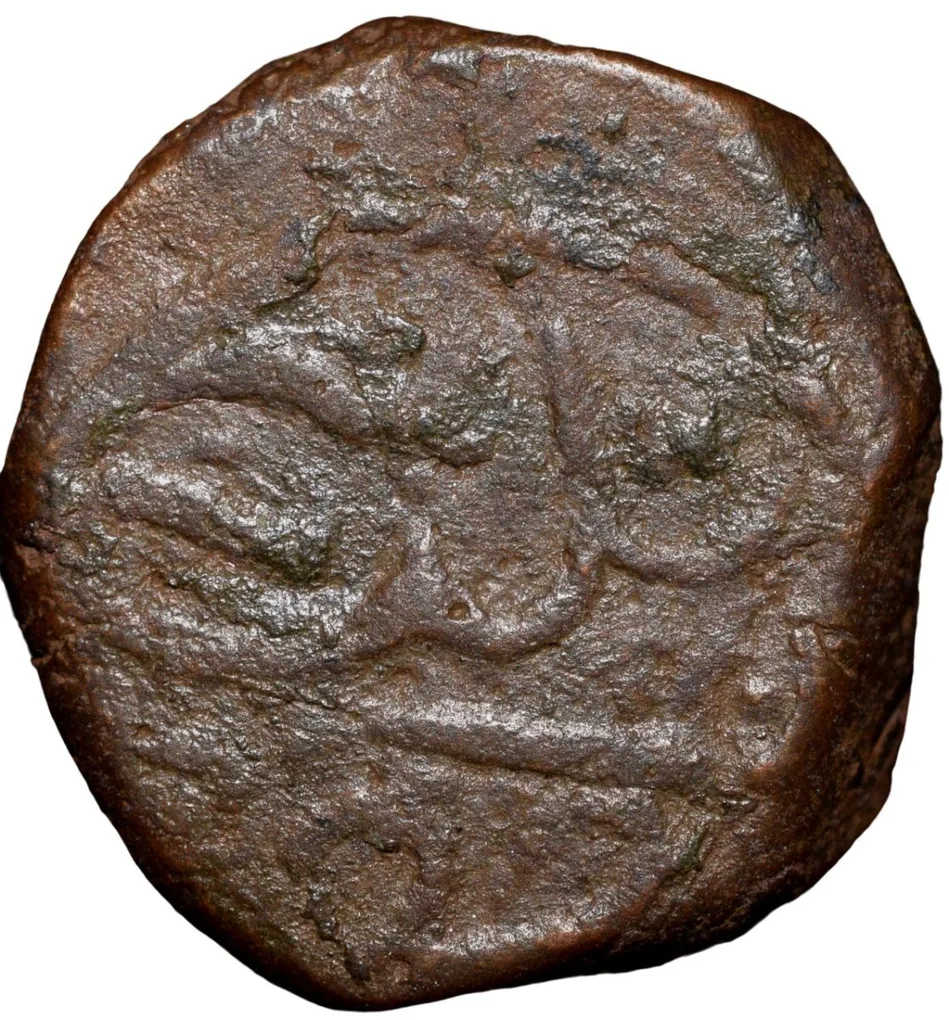 Copper Paisa of Maratha Confederacy - INO Shah Alam II (AD 1759-1806) Ravishnagar Sagar Mint Anonymous Type
