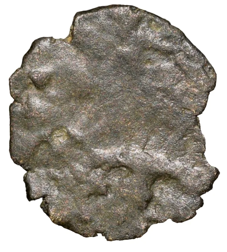 Potin Fractional Coin of Satavahan Dynasty (1st Cen. BC) from Nashik Region Elephant above River