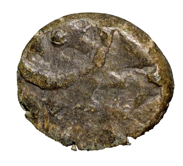 Copper Coin of Satavahan Dynasty (1st Cen. BC) from Marathwada Region Elephant/Ujjaini Beautiful Grade
