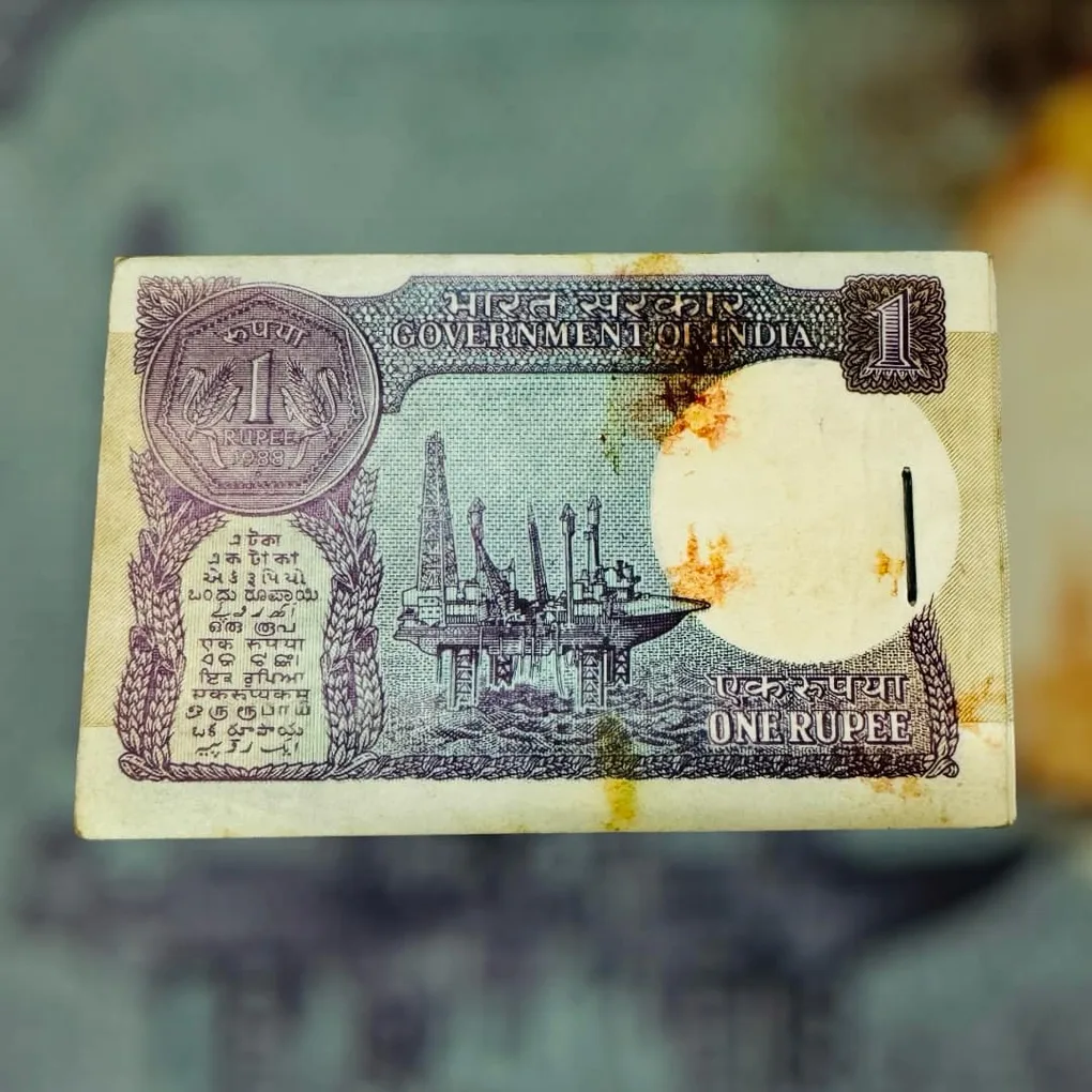 Re 1 Republic India Issue Signed By S Venkatarman Inset A 1988 Unique and Rare