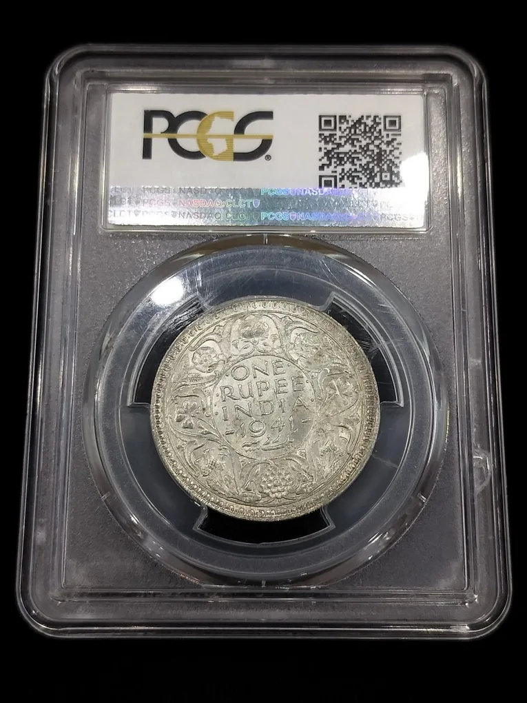 1 Rupee 1941 George VI King Emperor PCGS MS63