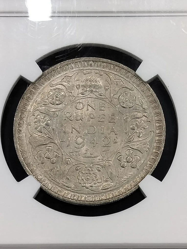 1 Rupee 1942 George VI King Emperor 1942 NGC MS63