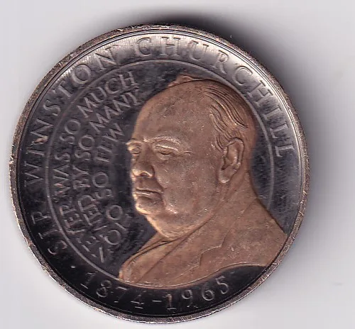 United Kingdom › Gibraltar 1 Crown 2020 - Elizabeth II Sir Winston Churchill; Blood, Toil, Tears and Sweat Commemorative issue (Weight 28.28 g) Rare Coin #0010