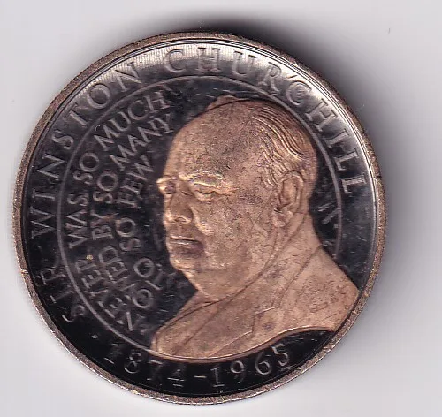 United Kingdom › Gibraltar 1 Crown 2020 - Elizabeth II Sir Winston Churchill; Blood, Toil, Tears and Sweat Commemorative issue (Weight 28.28 g) Rare Coin #0012