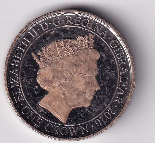 United Kingdom › Gibraltar 1 Crown 2020 - Elizabeth II Sir Winston Churchill; Blood, Toil, Tears and Sweat Commemorative issue (Weight 28.28 g) Rare Coin #0013