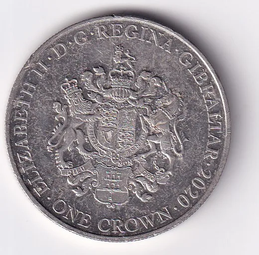 United Kingdom, Gibraltar 1 Crown 2020 Commemorative issue Rare Coloured Coin #M-46