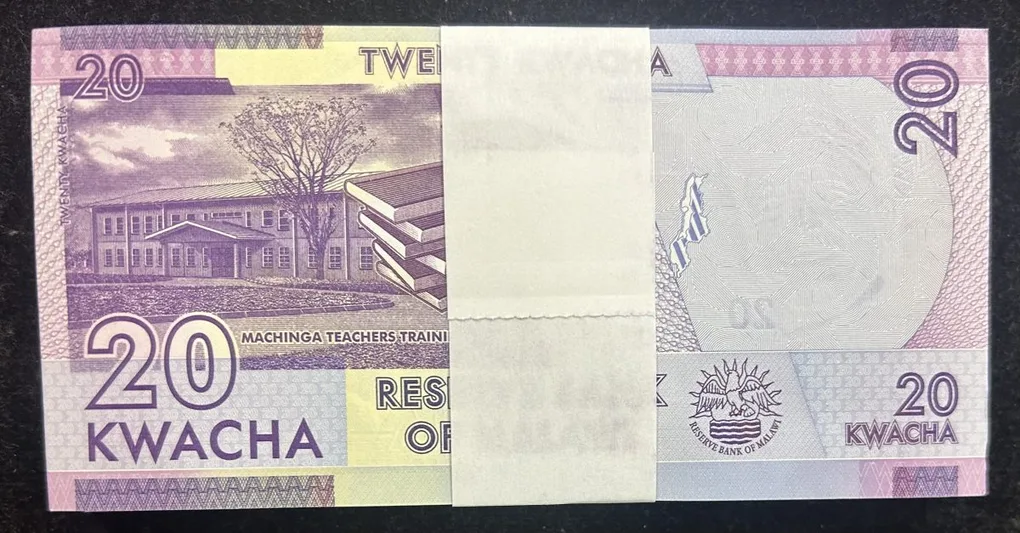 Malawi 20 kwacha serial packet 100 note with fancy number ending 786