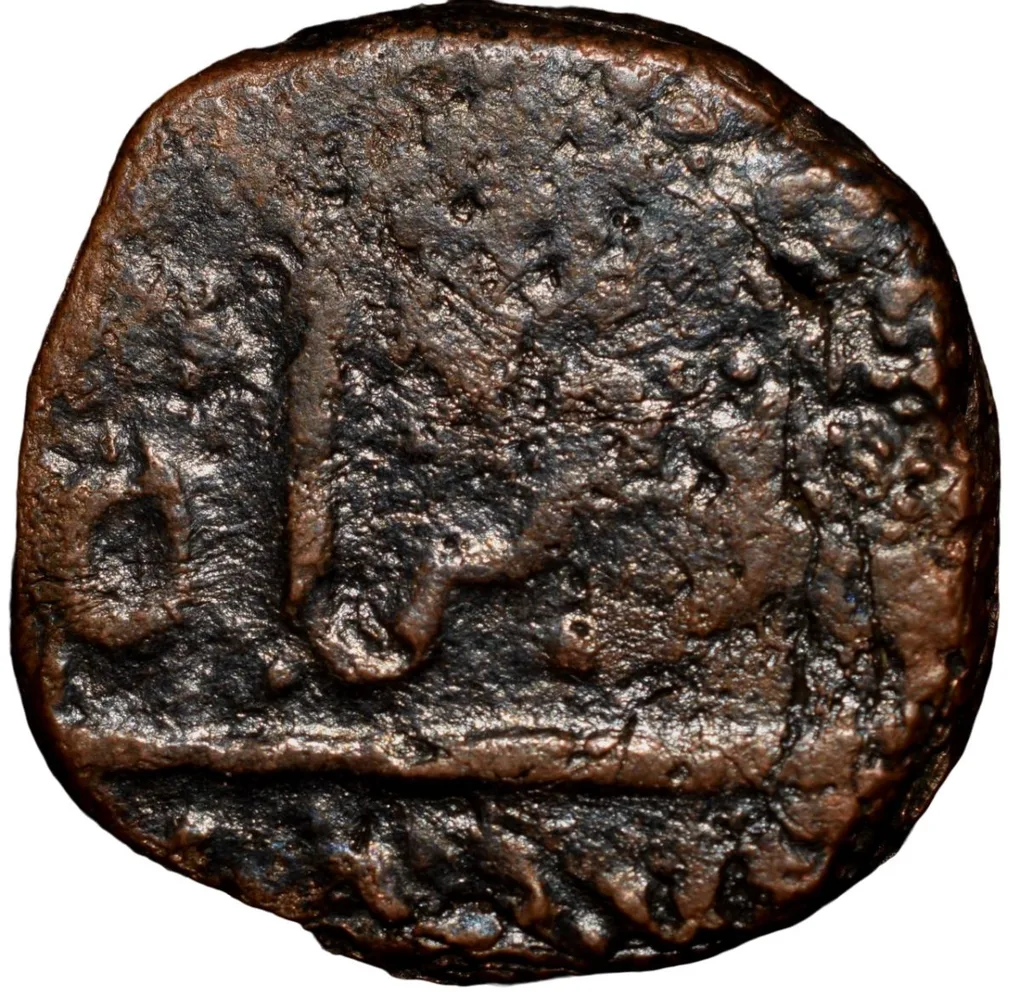 Copper Paisa of Bhopal Feudatory - Narsingarh State (1700-1800 AD) with Trishul