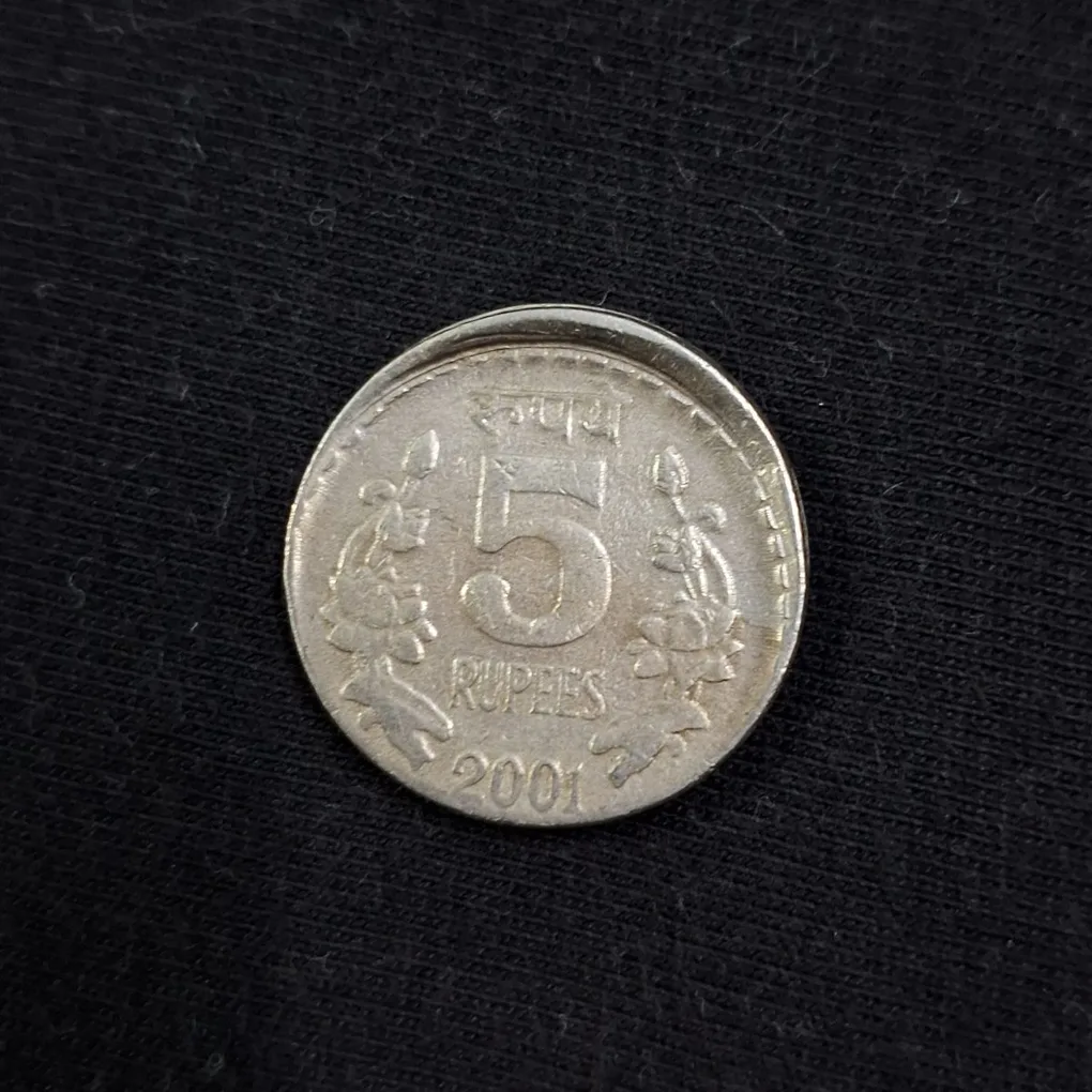 5 Rupee Coin Off Center Error