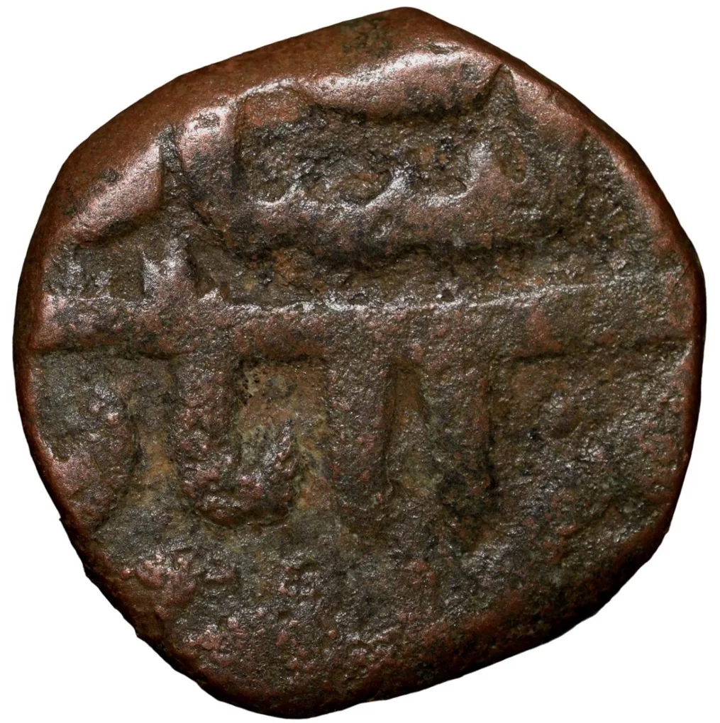 Copper Falus of Abu-l hasan Qutb Shah(AD 1672-87) of Golkonda Sultanate Type Q75 Rare