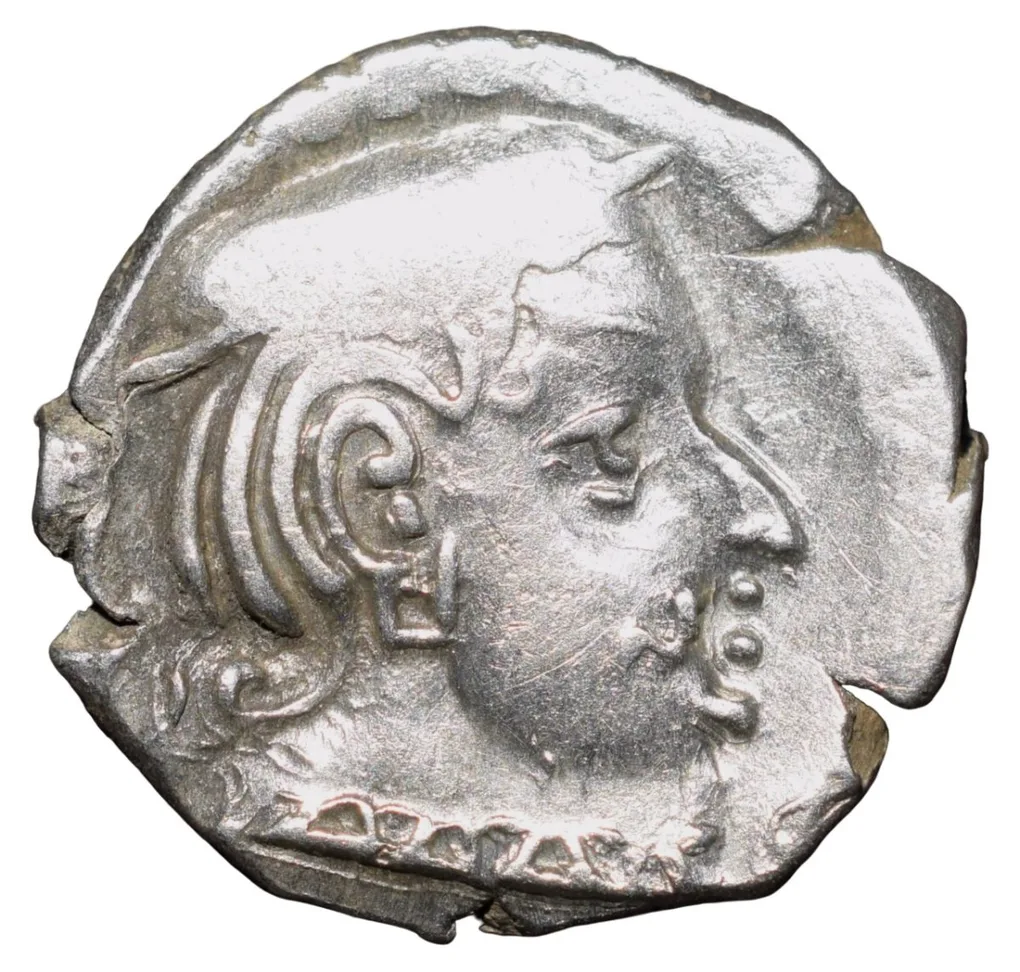 Silver Drachma of Rudrasena II(AD255-77) of Western Kshatrapas Portrait Issue Beautiful Grade