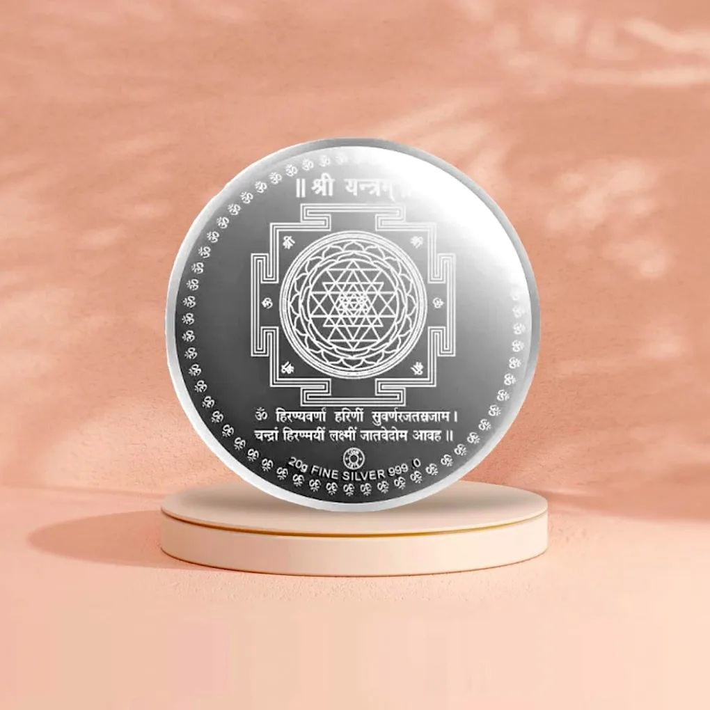 20 Gram Pure 999 Silver Color Coin Kumbh Shubh Labh Very Unique and Rare