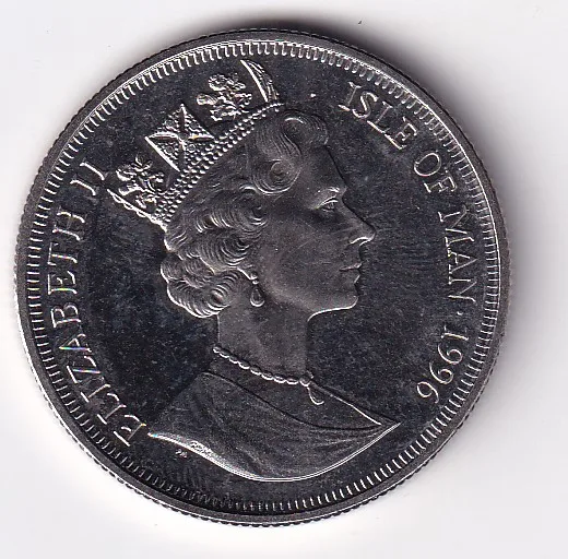 United Kingdom, Isle of Man 1 Crown 1996 - Elizabeth II European Football Championship Czech Republic Italy rare commemorative GEM UNC Coin #M-78