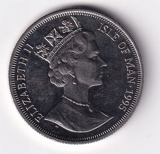 United Kingdom,Isle of Man 1 Crown 1995 - Elizabeth II Boulton Paul P.82 Defiant rare Commemorative GEM UNC Coin #M-93
