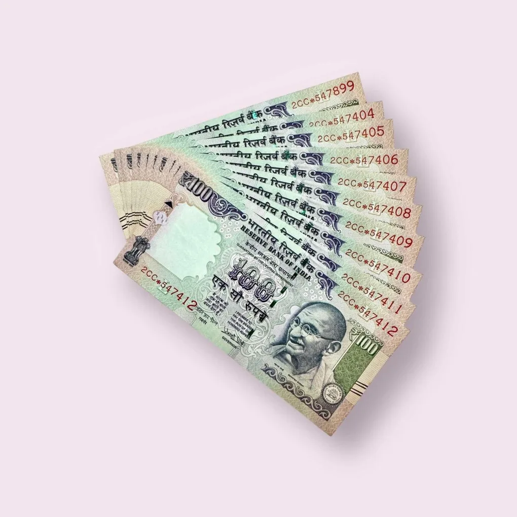 Rs 100/- Star Telescope Issue 10 Notes Lot UNC India Bank Note Unique and Rare