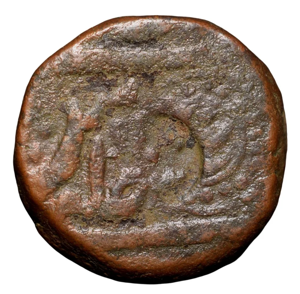 Copper Paisa of Ratlam State 'Raej' Issue INO Shah Alam II (AD 1759-1806) Anonymous C/s Type Rare