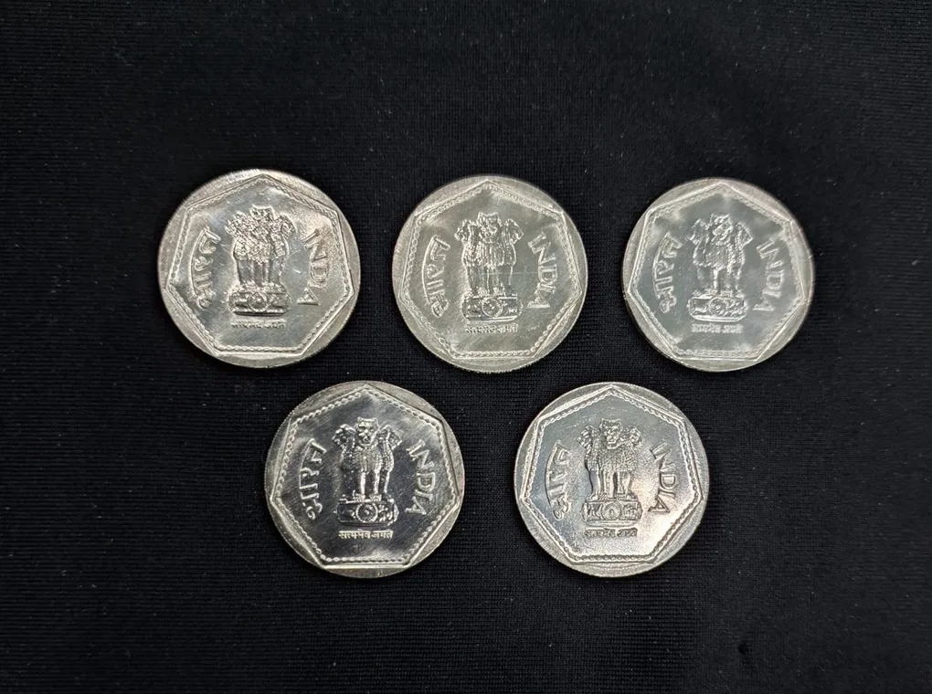 1 Rupee 1985 H Mint MARK BUNC Condition BEST Condition Coin 5 Coin Set