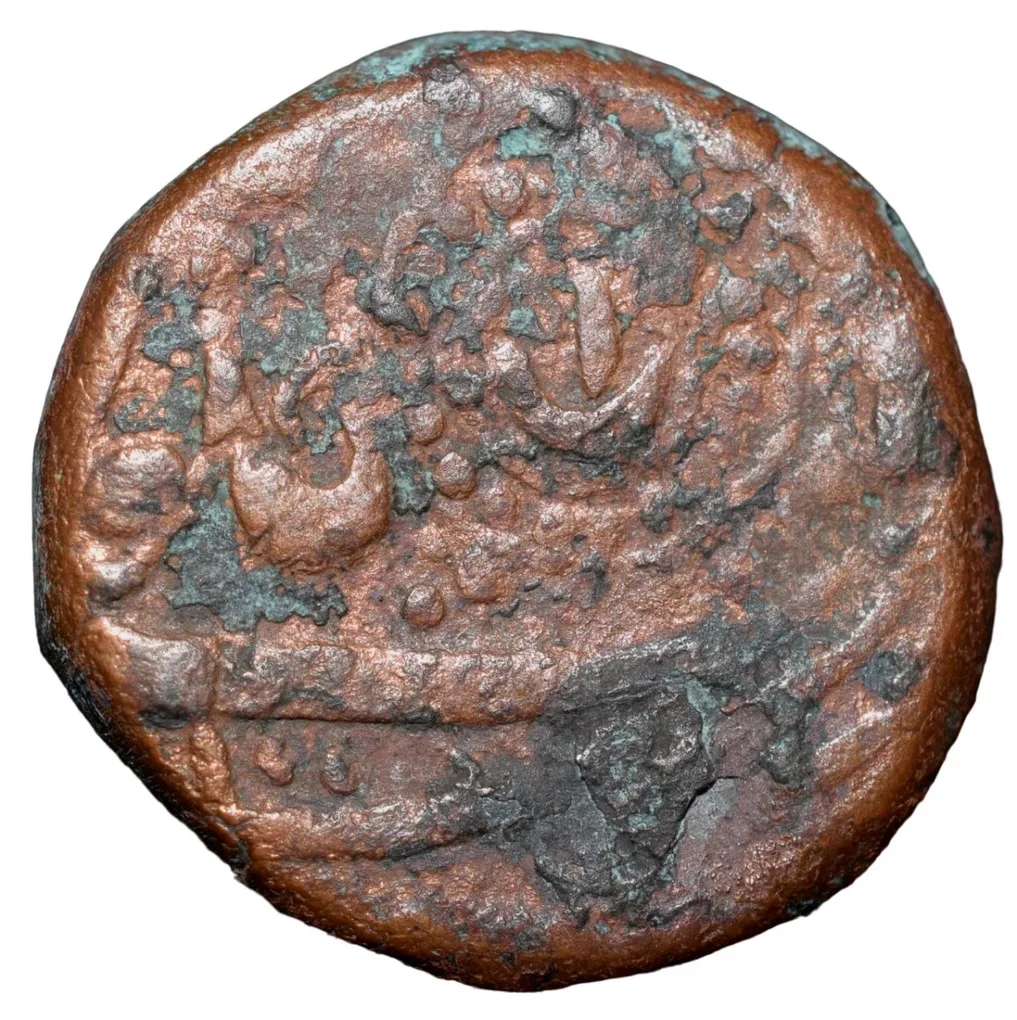 Copper Paisa of Ratlam State 'Raej' Issue INO Shah Alam II (AD 1759-1806) Anonymous Type