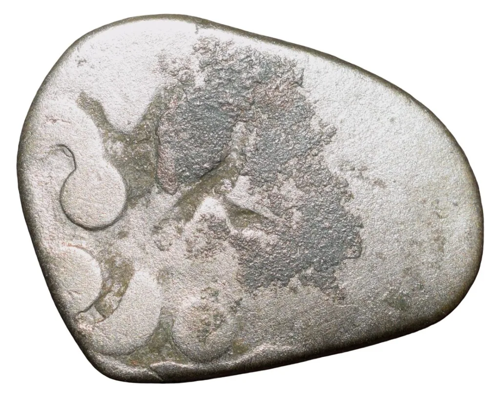 Silver-Alloy Dramma of Sri Vigrahapala(5th - 7th Cen. AD) of Gujara Partihara Deyell Ty.4