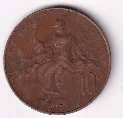 France 10 Centimes 1901 Rare Lowest Price Coin #M-140