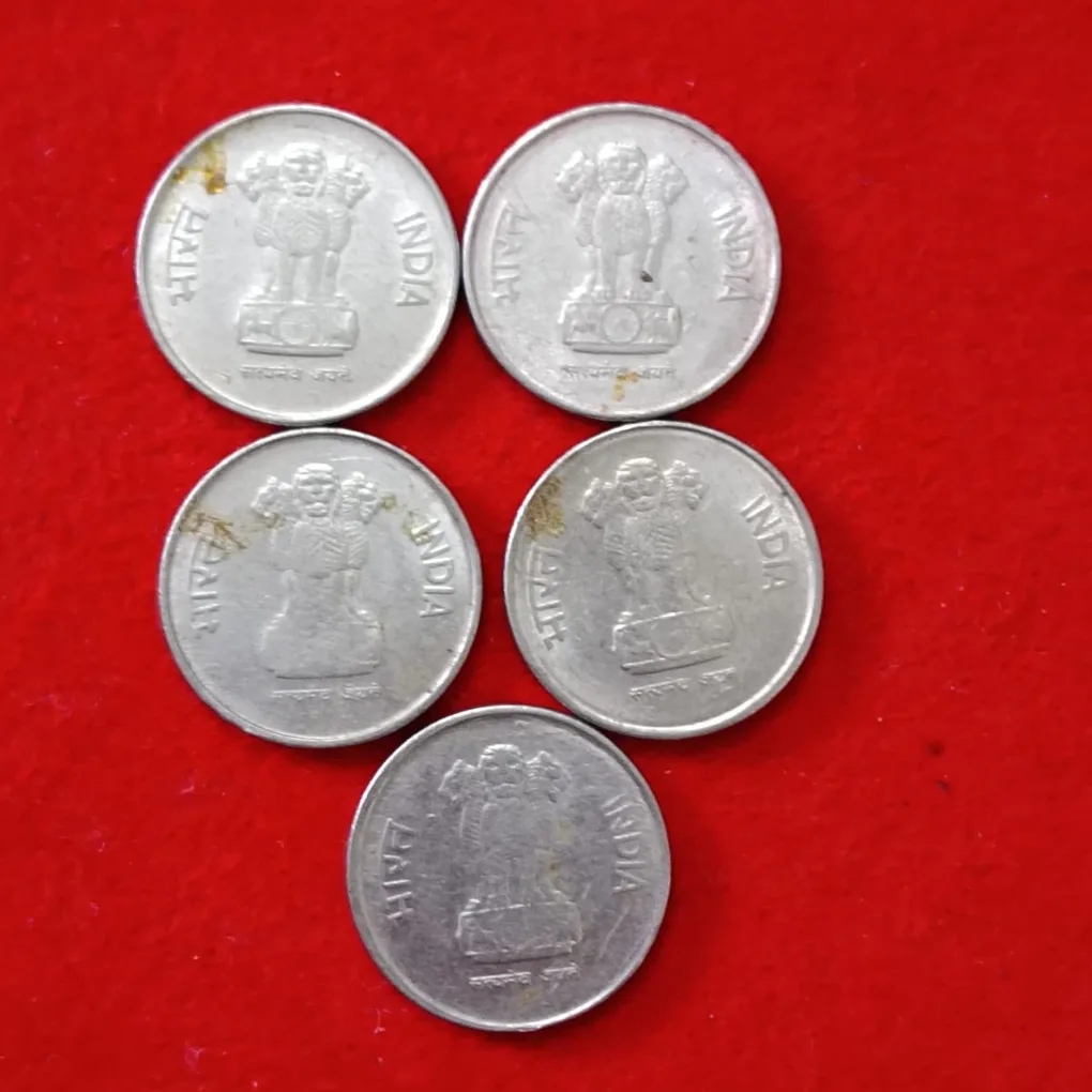 Ten Paise Button Coin Rare Coin 1993 Hyderabad Mint 5 Pcs Given