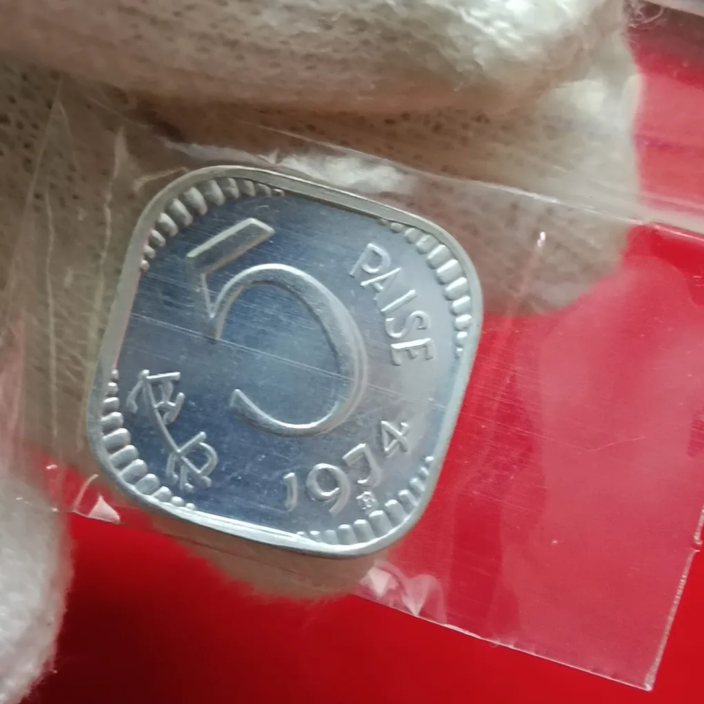 Five Paise Proof Coin Set Coin 1974 B Mint Mark Gem Ultra Bunc Condition Coin