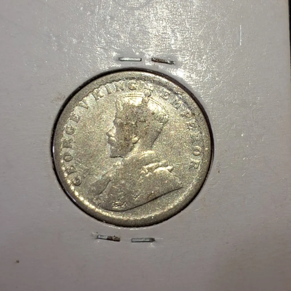 Half Rupee 1925 Silver Coin George V King Emperor