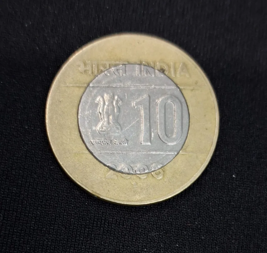 10 Rupee Cross Coin 2006