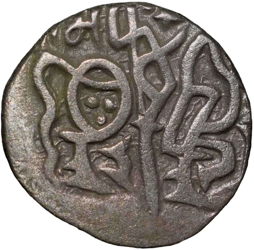 Billion Jital of Madana Pala(AD1080-1115) of Tomaras of Dillika Large Flan